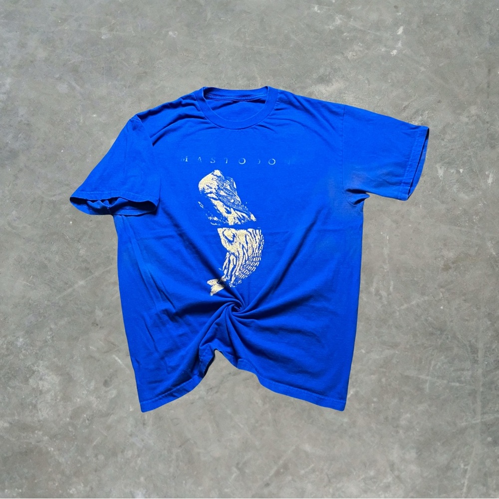 Vintage Mastadon Metal Band Graphic Tee Mens Size Large Blue